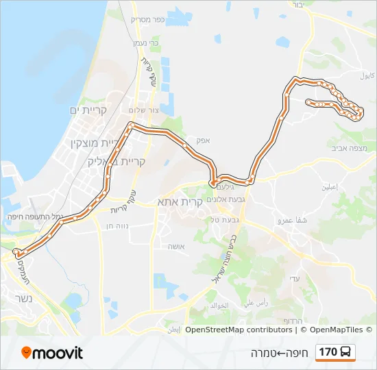 170 Bus Line Map