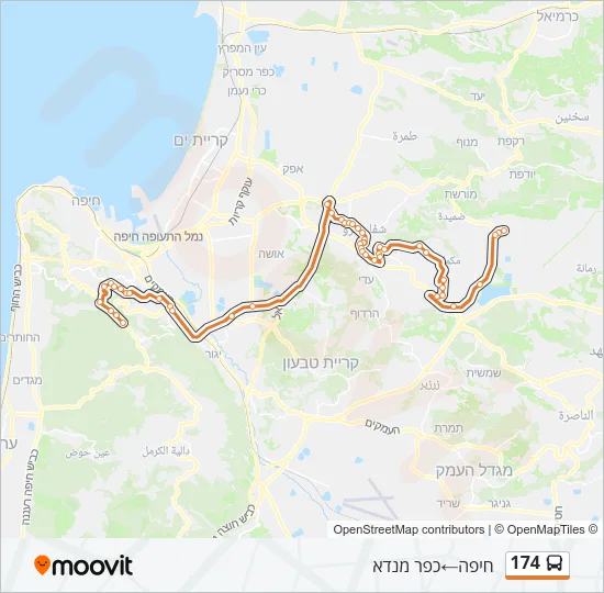 174 Bus Line Map