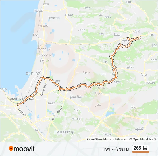 265 Bus Line Map