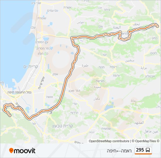 295 Bus Line Map