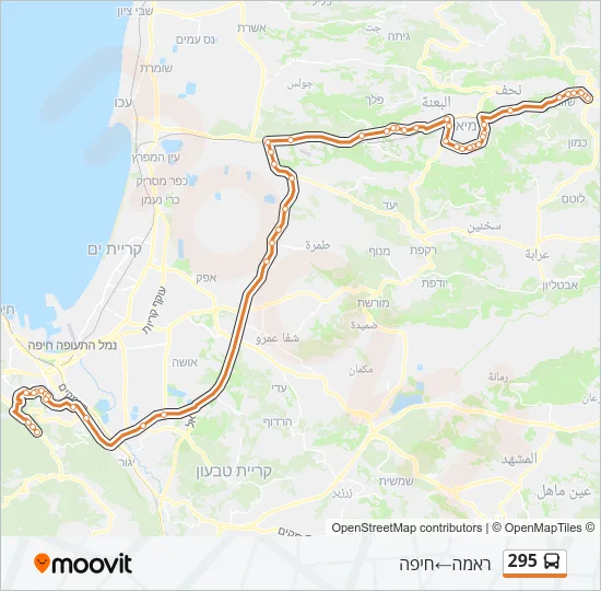295 Bus Line Map