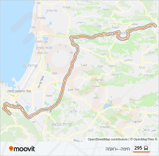 295 Bus Line Map