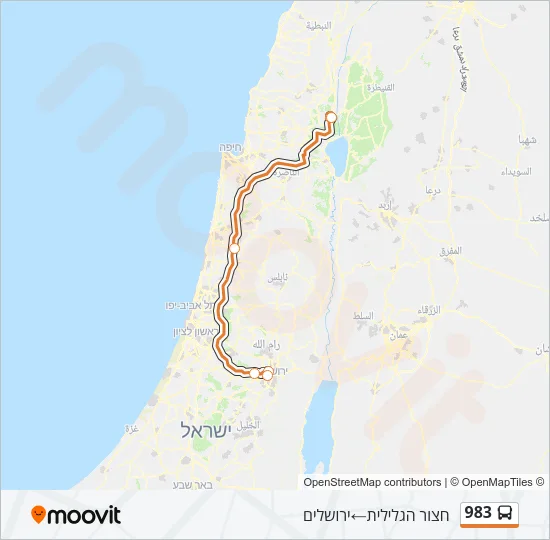 983 Bus Line Map