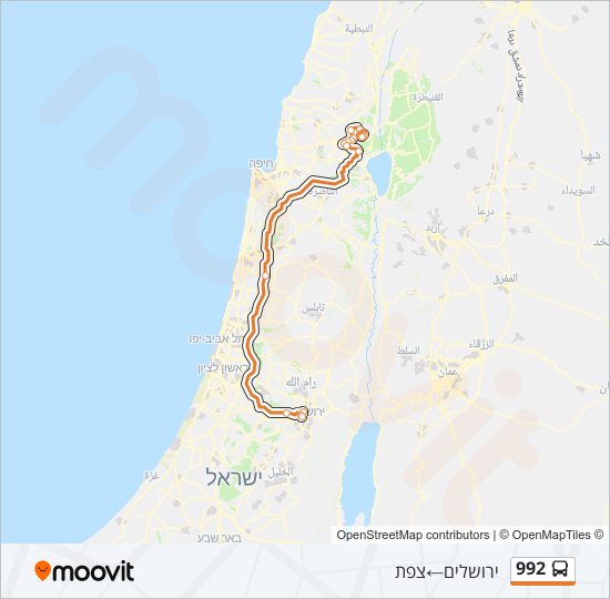 Маршрут 92 автобуса на карте со всеми остановками