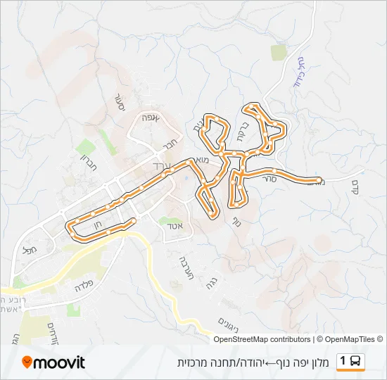 1 Bus Line Map