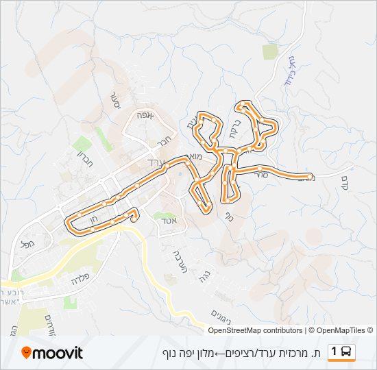 1 Bus Line Map