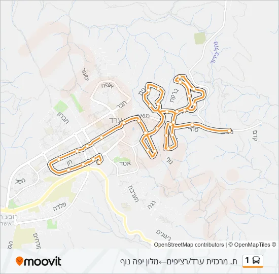 1 Bus Line Map