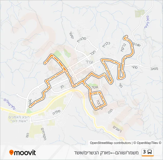 3 Bus Line Map