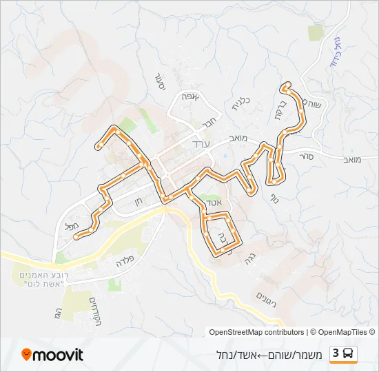 3 Bus Line Map