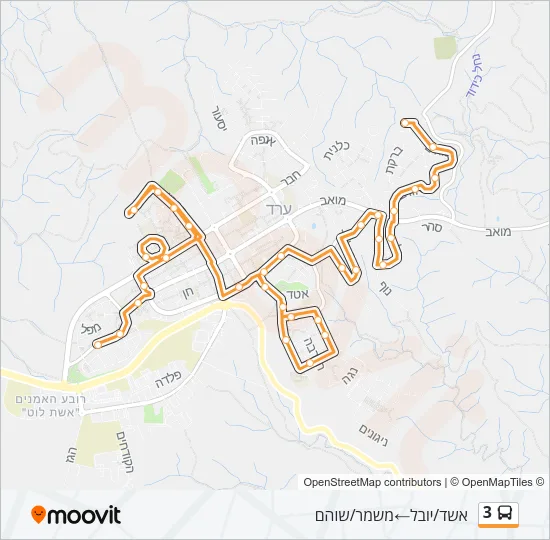 3 Bus Line Map