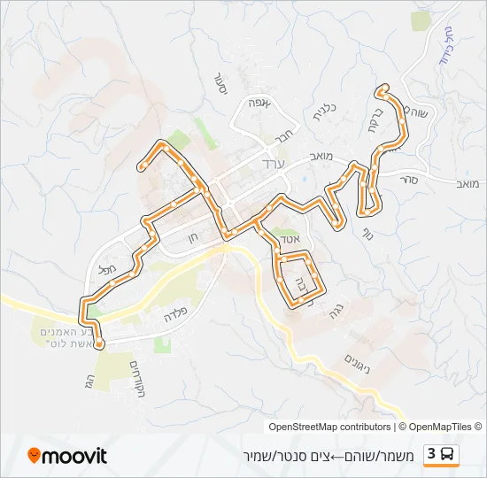 3 Bus Line Map