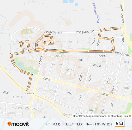 6 Bus Line Map