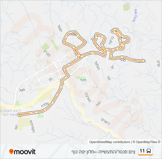11 Bus Line Map