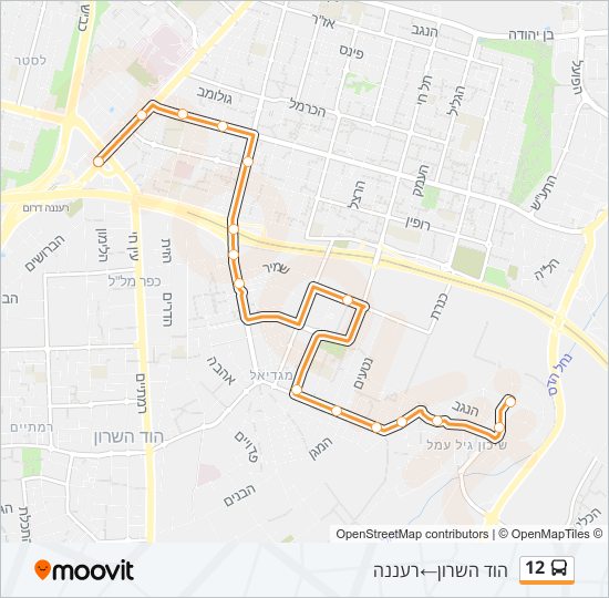 12 bus Line Map