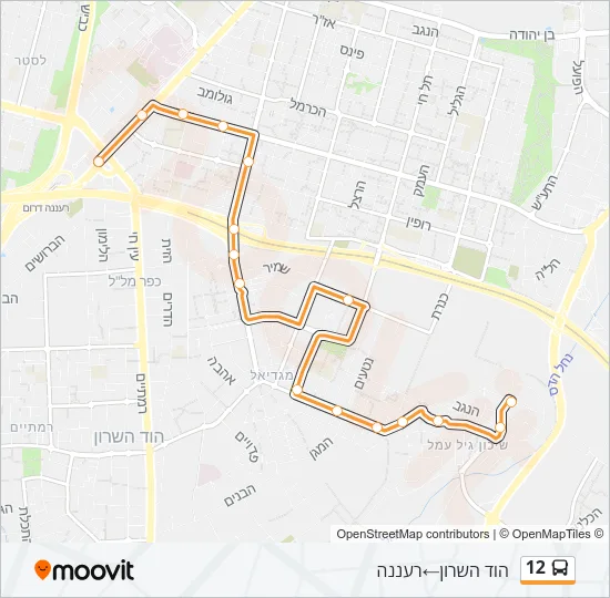 12 Bus Line Map