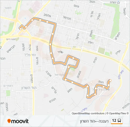 12 Bus Line Map