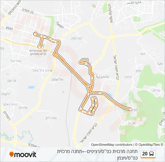20 Bus Line Map