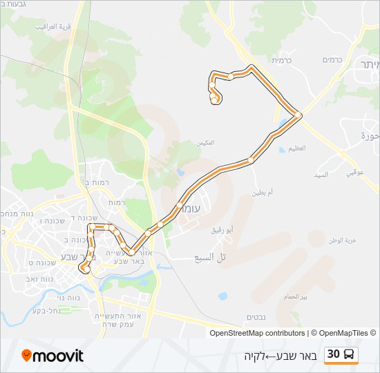 30 Bus Line Map