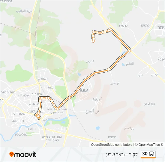 30 Bus Line Map