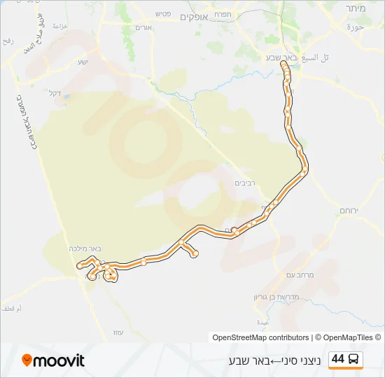 44 Bus Line Map