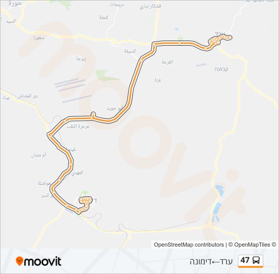 47 bus Line Map