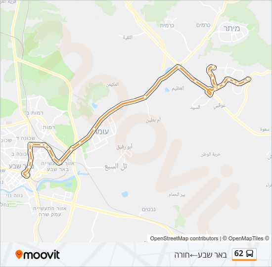 62 Bus Line Map