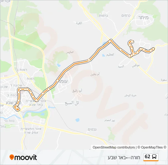 62 Bus Line Map