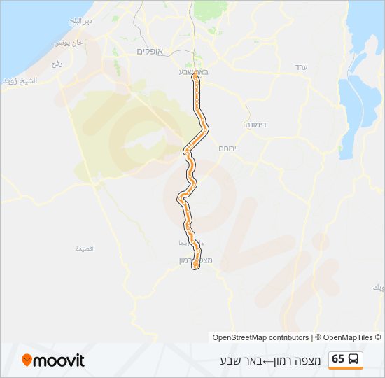 65 bus Line Map