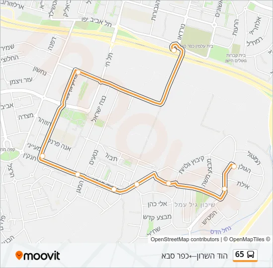 65 Bus Line Map