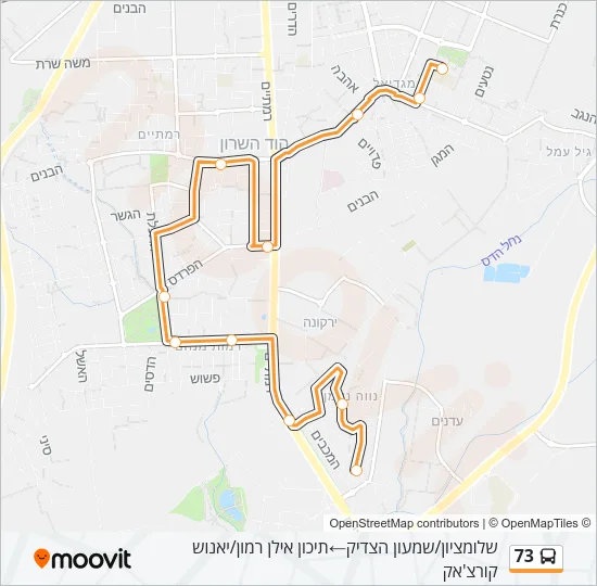 73 Bus Line Map
