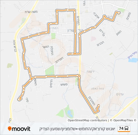 74 bus Line Map