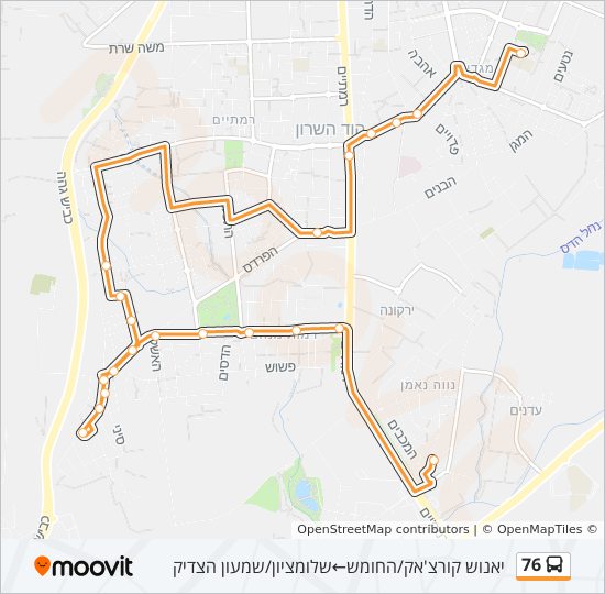 76 bus Line Map