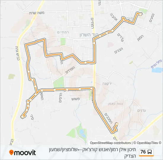 76 Bus Line Map