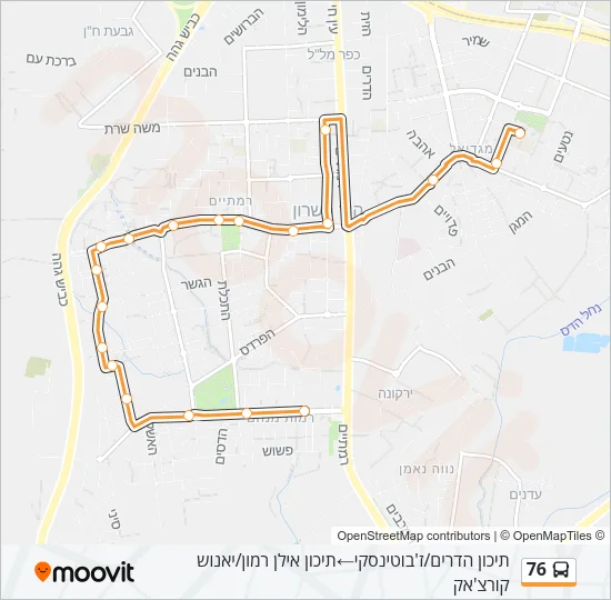 76 Bus Line Map