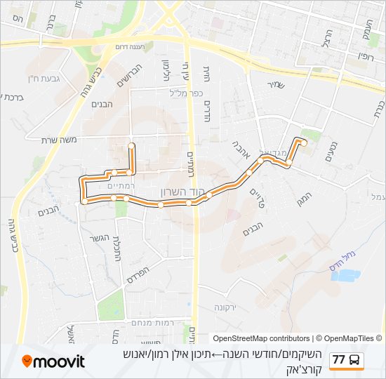 77 Bus Line Map