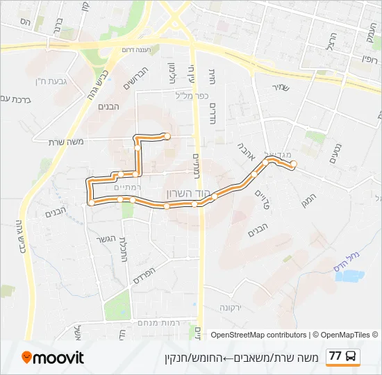 77 Bus Line Map