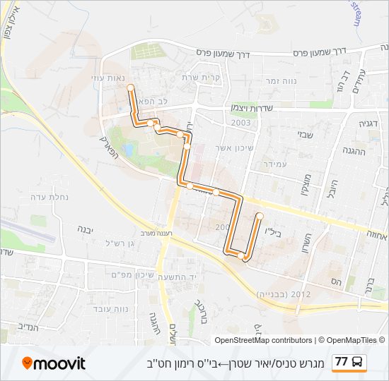 77 Bus Line Map