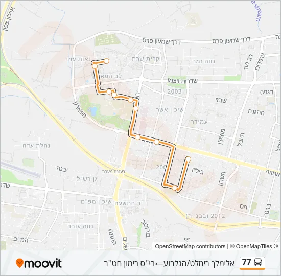 77 Bus Line Map