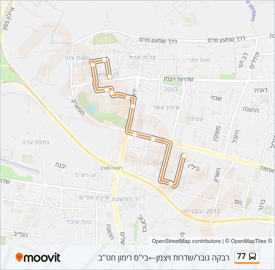 77 Bus Line Map