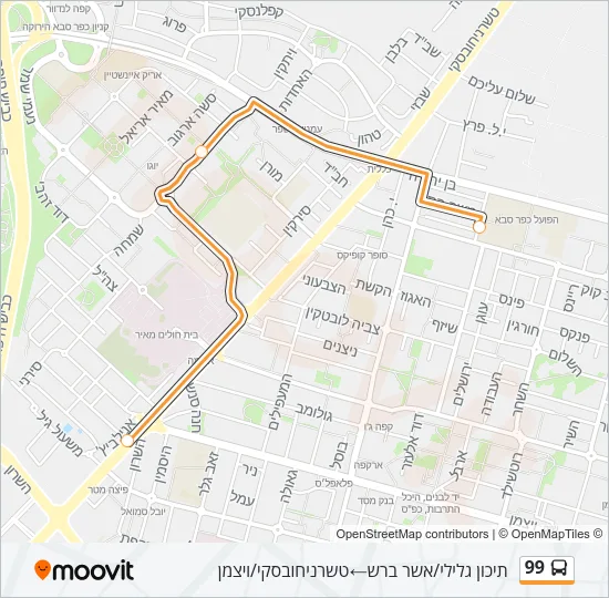 99 Bus Line Map