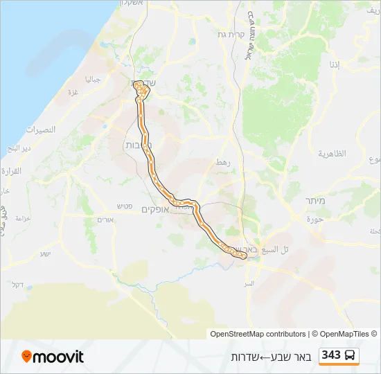 343 Bus Line Map