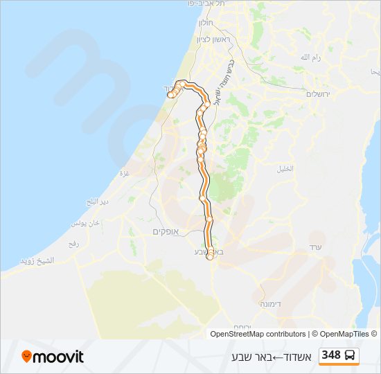 348 Bus Line Map