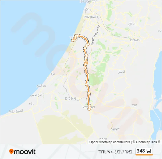348 Bus Line Map