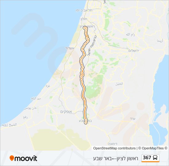 367 bus Line Map