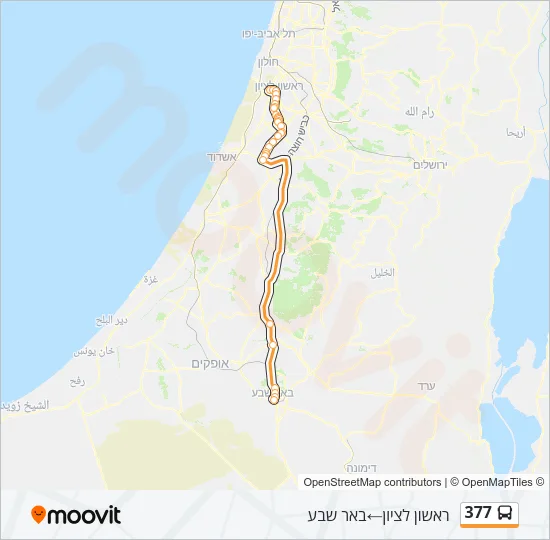 377 Bus Line Map