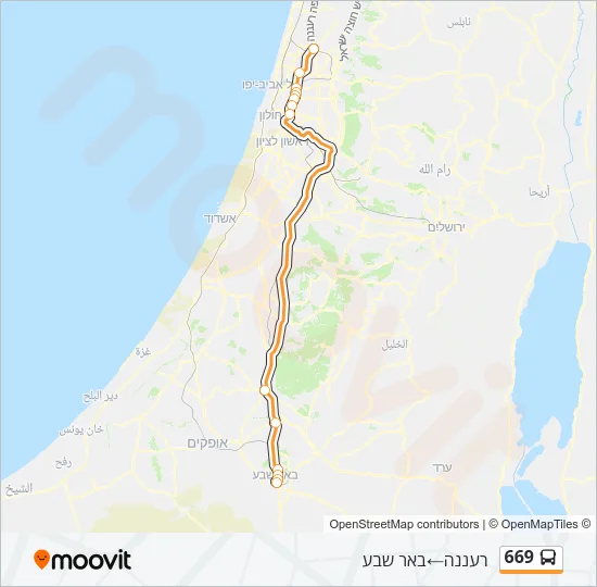 669 Bus Line Map