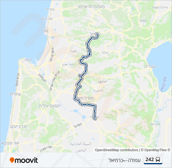 242 bus Line Map