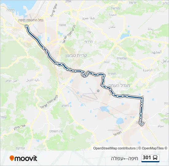 301 Bus Line Map