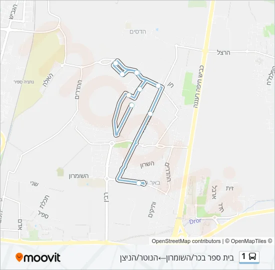 1 Bus Line Map