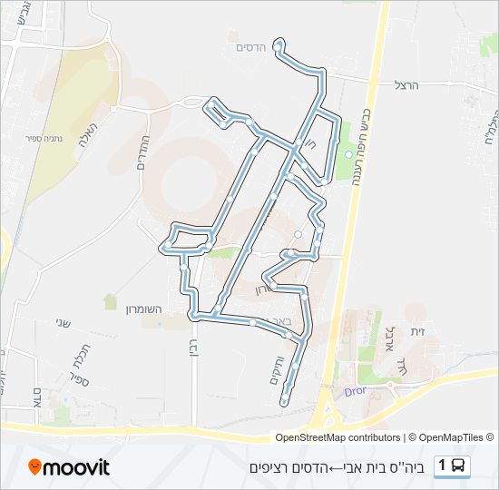 1 Bus Line Map